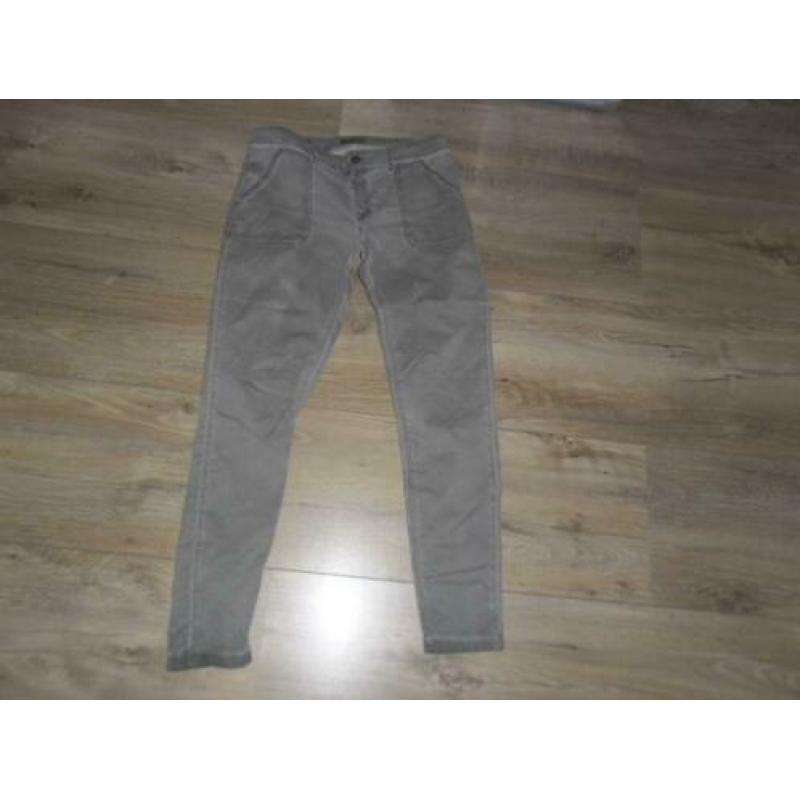 Summum Woman Grijs/Groene Lange Broek Maat 38