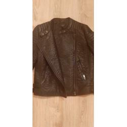 Lederen dames jas Mango S/M