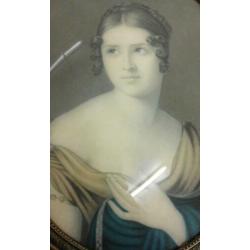 Oude prent met lamp