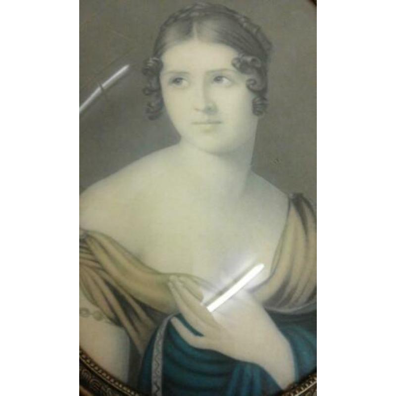 Oude prent met lamp