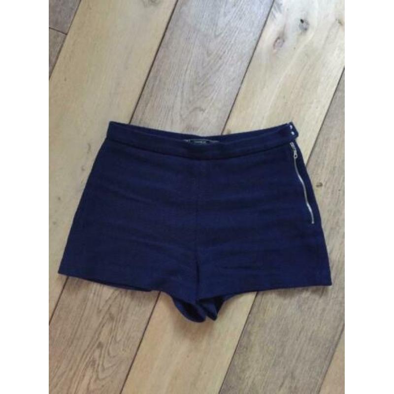 kort broekje ZARA | donkerblauw | Maat M | hoog model
