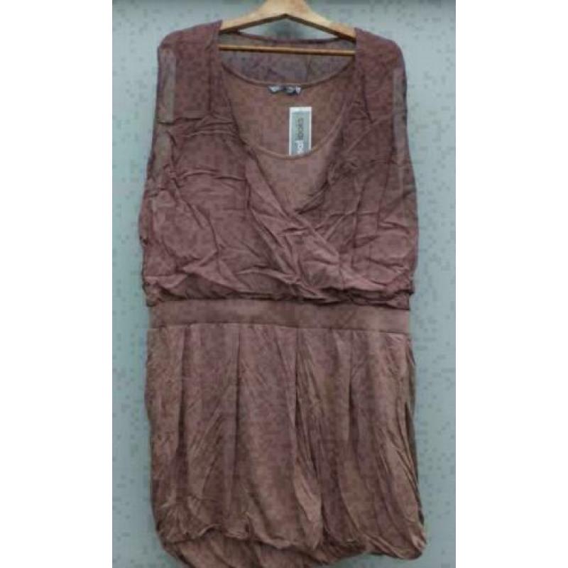 GREET LOOKS apart caramelkleurig jurk mt 52