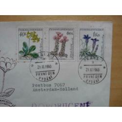 2x FDC Ceskoslovensko Tsjecho-Slowakije 1960 Bloemen