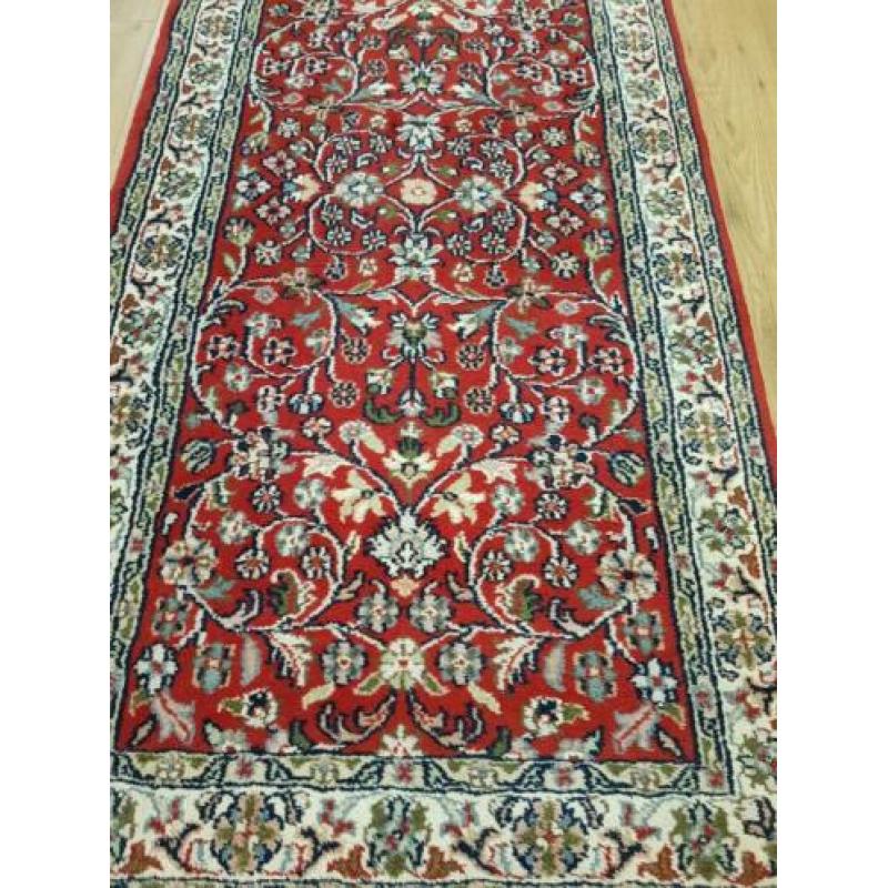 Vintage handgeknoopt perzisch tapijt loper 306x80