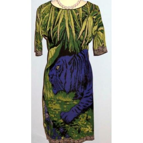 MARCCAIN modieuze jungle/tijger jurk 4 40 42 M L