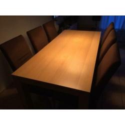 Mooie eet tafel 880 bij 1900 wegens verbouwing weg