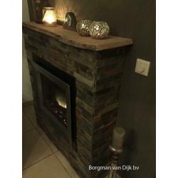 wandbekleding / steenstrips Rusty Slate leisteen breukruw