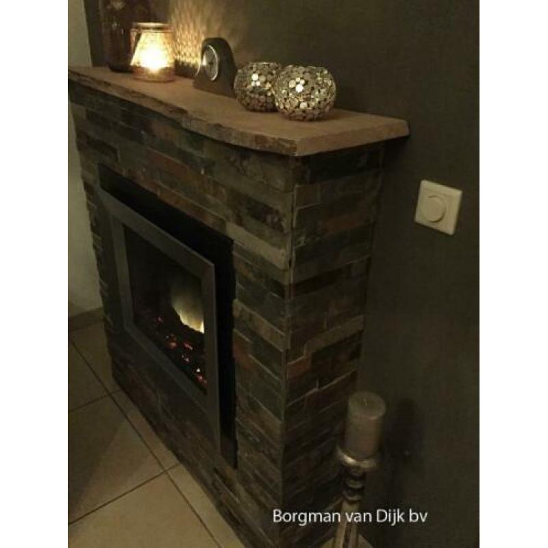 wandbekleding / steenstrips Rusty Slate leisteen breukruw