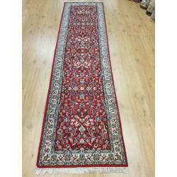 Vintage handgeknoopt perzisch tapijt loper 306x80