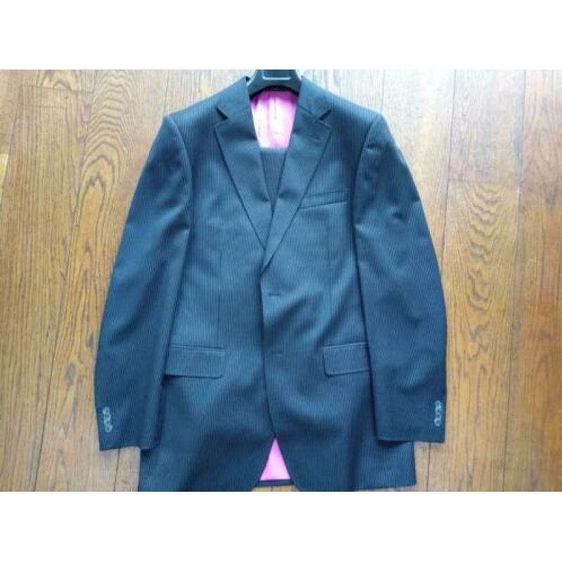 Tailor & Son navy pinstripe kostuum 50L/98.