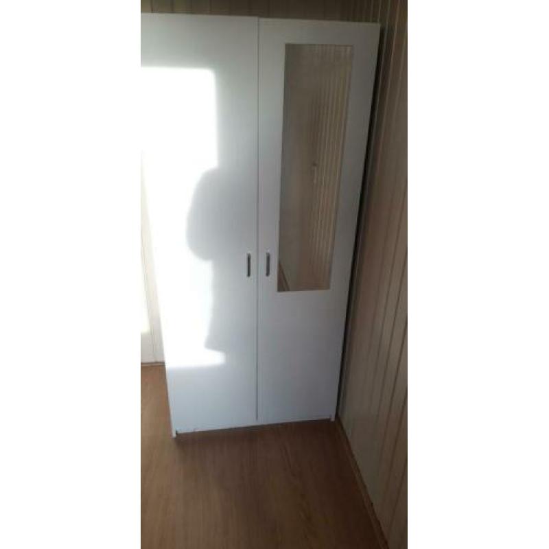 Kleding opberg kast, hout, wit