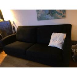 2 x zwarte danca banken en poef