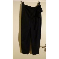 Nieuw Zara zwarte pantalon met hoge taille en strik maat 42