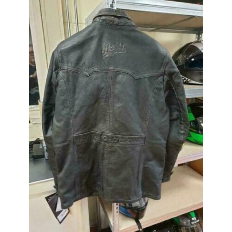 Held tribute maat 54, retro motorjas leder