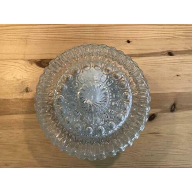 Vintage plafonnière retro plafondlamp glas