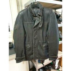 Held tribute maat 54, retro motorjas leder