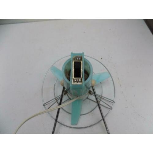 Jaren 60 ventilator chroom blauw italiaans vintage retro