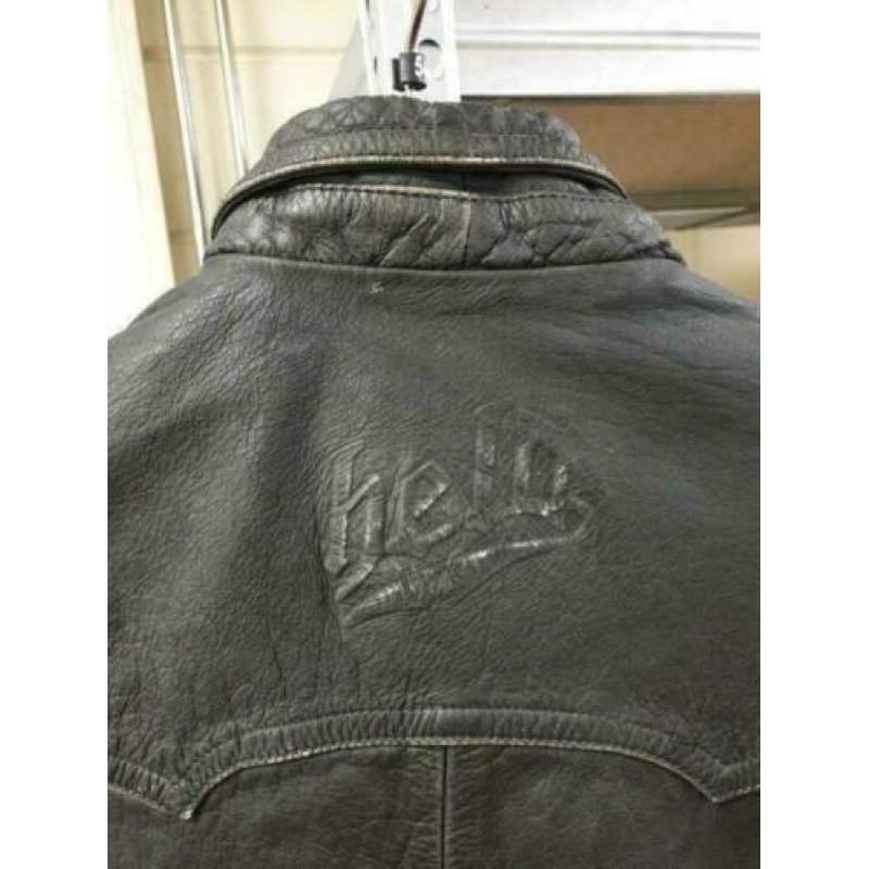 Held tribute maat 54, retro motorjas leder