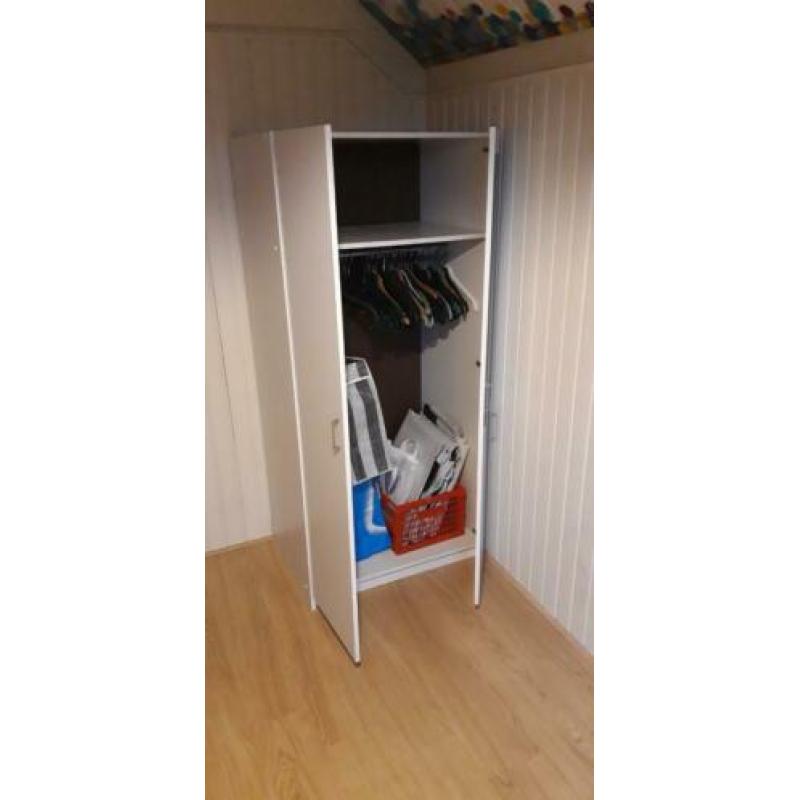 Kleding opberg kast, hout, wit