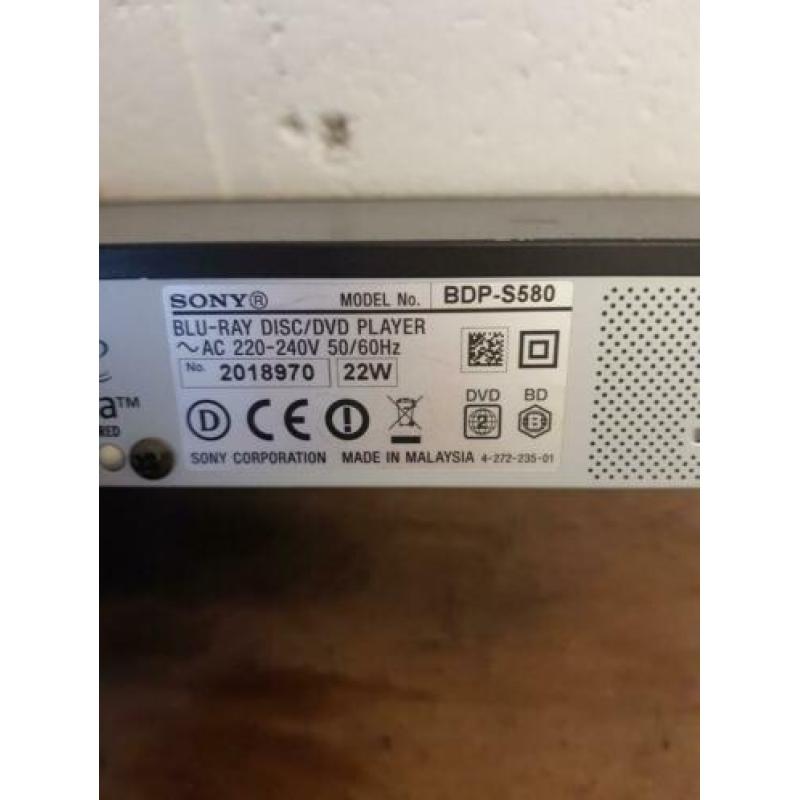 Sony Blue Ray disc dvd speler BDP S580