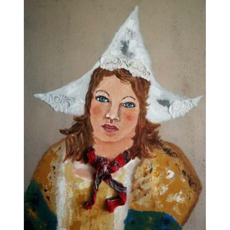 Schilderij "melkmeisje van..."