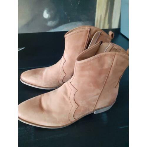 Nieuwe suède cowboy boots 42 echt leer