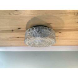 Vintage plafonnière retro plafondlamp glas