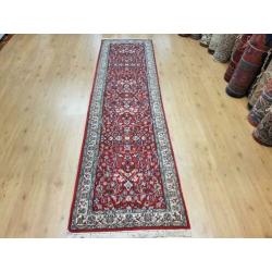 Vintage handgeknoopt perzisch tapijt loper 306x80
