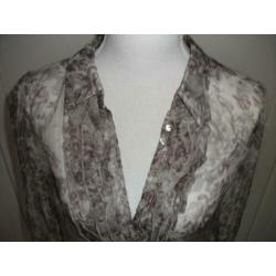 By TiMo Ti Mo zgan chiffon ruches ruffles blouse M
