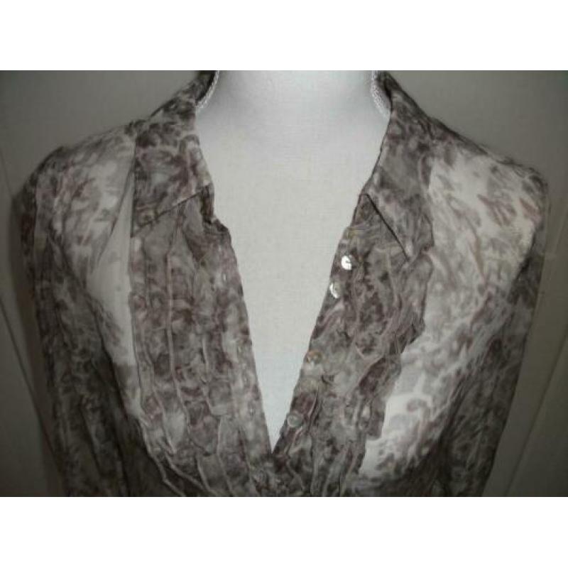 By TiMo Ti Mo zgan chiffon ruches ruffles blouse M