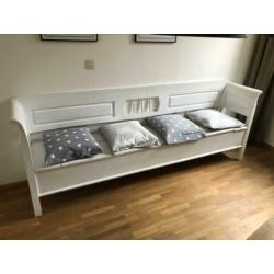 Eetbank / klepbank 250cm breed wit