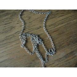 echt zilveren jasseron ketting 88 cm lang in mooie staat