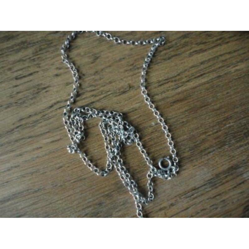 echt zilveren jasseron ketting 88 cm lang in mooie staat