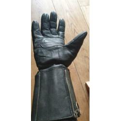 Vintage leren dames motorhandschoen