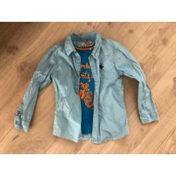 Leuke set in maat 122, zomerbroek, tshirt en blouse
