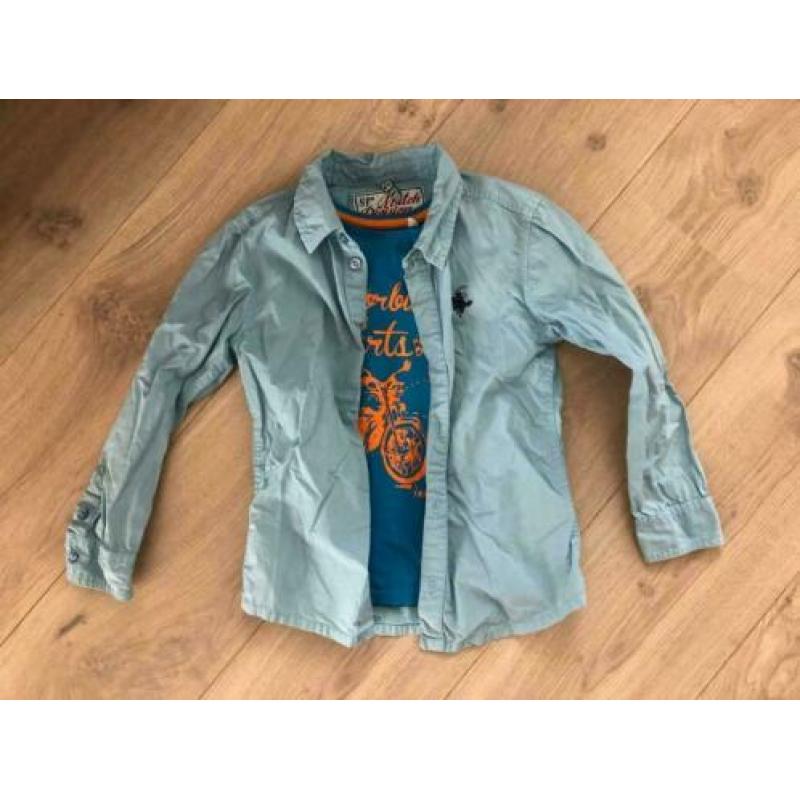 Leuke set in maat 122, zomerbroek, tshirt en blouse