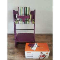Mooie complete Stokke tripp trapp - trip trap stoel paars