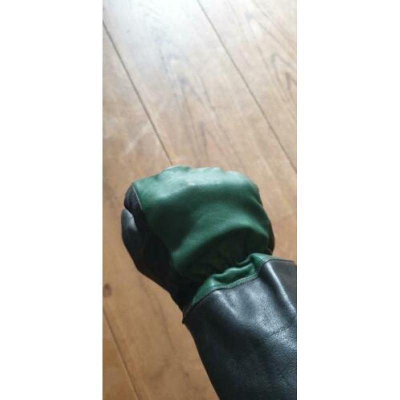 Vintage leren dames motorhandschoen