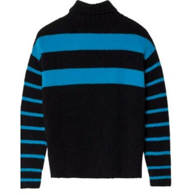 10DAYS schitterende zwart blauwe Col Trui maat XS / S NIEUW