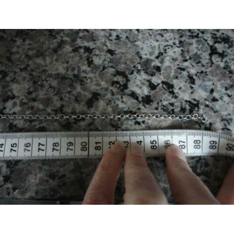 echt zilveren jasseron ketting 88 cm lang in mooie staat