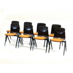 Grote partij vintage retro stoelen Galvanitas jaren '60 '70