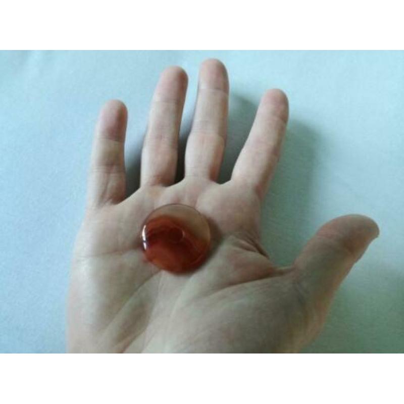 Carneool hanger in donutvorm - diameter 3cm