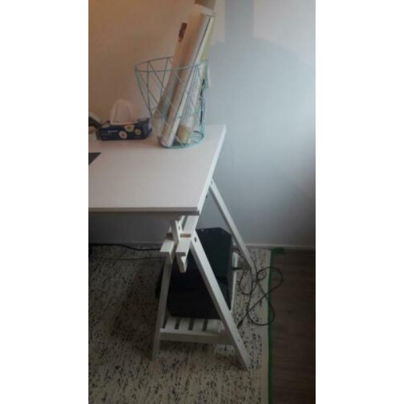 Schragen wit Ikea met tafelblad