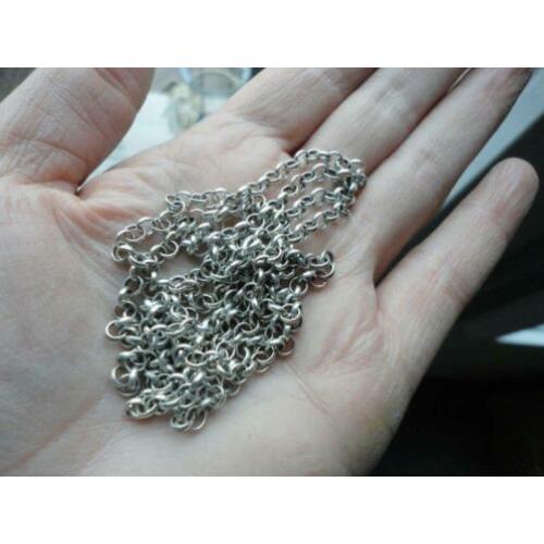 echt zilveren jasseron ketting 88 cm lang in mooie staat