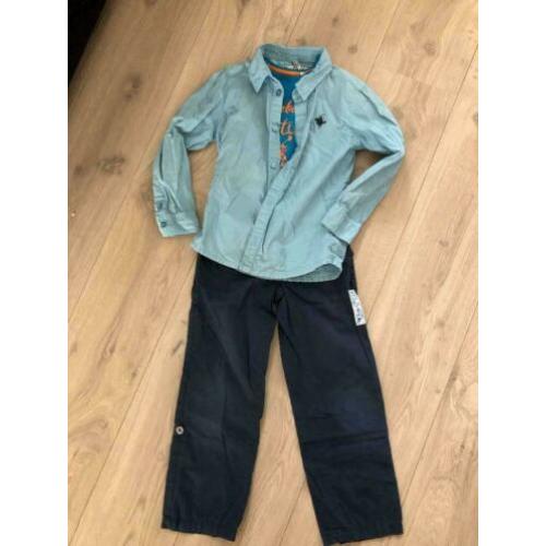 Leuke set in maat 122, zomerbroek, tshirt en blouse