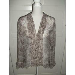 By TiMo Ti Mo zgan chiffon ruches ruffles blouse M