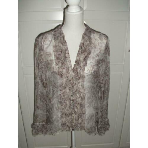 By TiMo Ti Mo zgan chiffon ruches ruffles blouse M