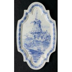 Muurplak ceramiek maastricht molen brocante