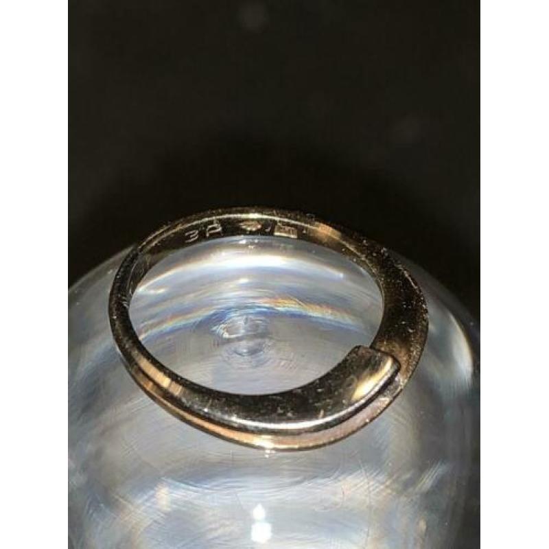 R&C ring 14 karaats goud met diamant 0,03ct