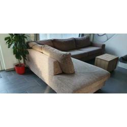 Hoekbank licht bruin / taupe